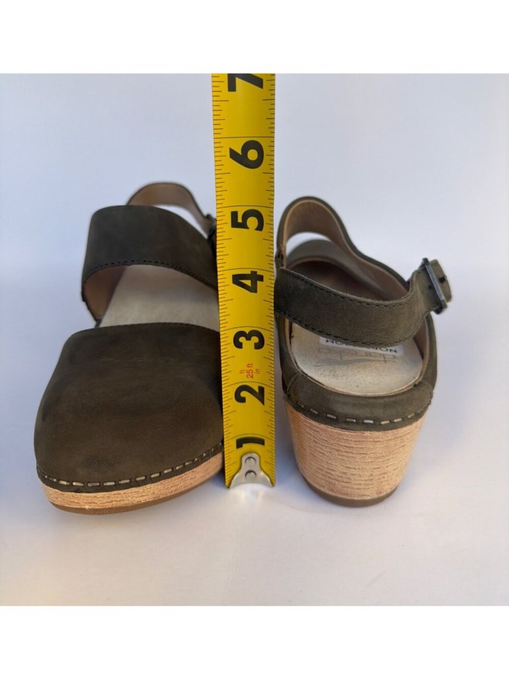 Dansko Lucia Platform Pumps Slingback Closed-Toe Sandals Ivy Green Size 37 - Picture 5 of 13